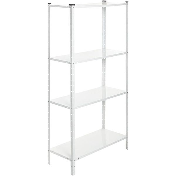 Стелаж 1500x750x300 мм Меткас РЕК білий метал полиці 4 шт. фарбований (40504132)